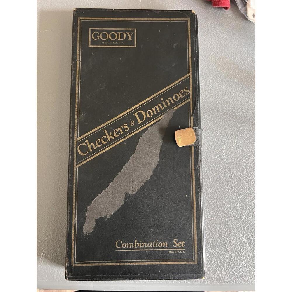 Vintage Goody Checkers And Dominoes Travel Set Complete